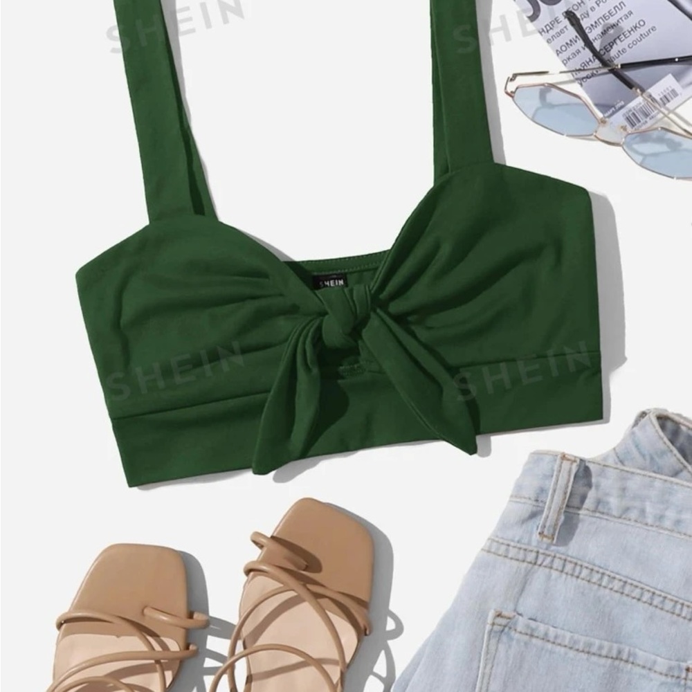 SHEIN green crop top